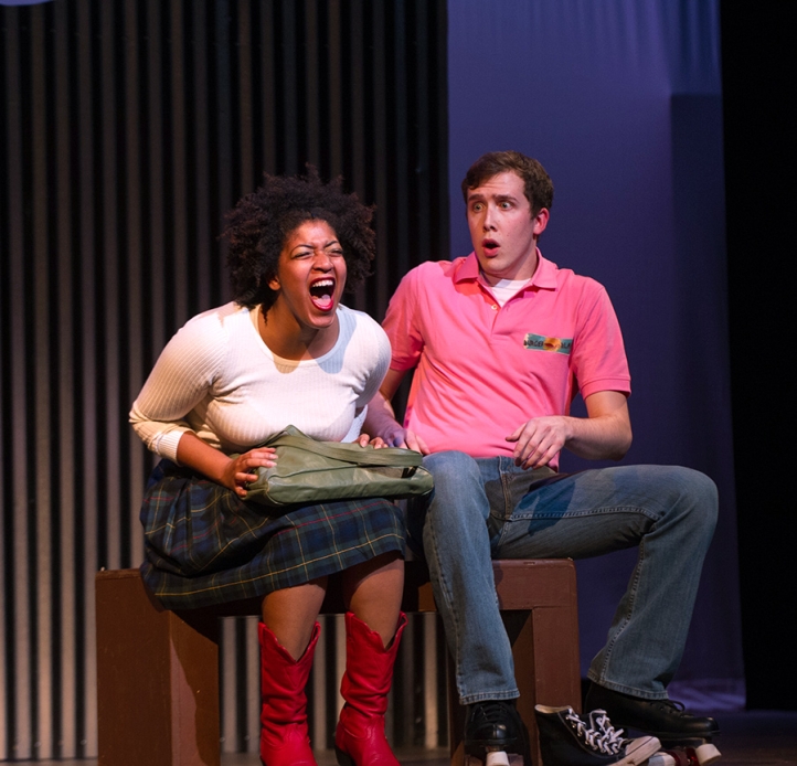 Two actors on stage